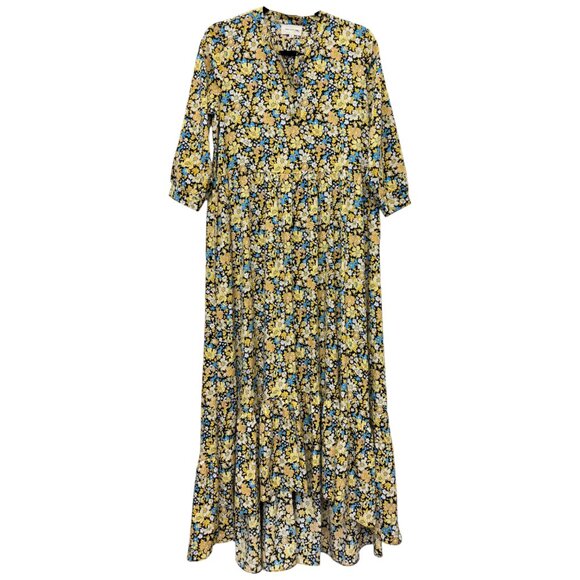 19" pit - MELLODAY - Floral High Low Maxi Dress Hi-Low XS NEW no tags - Picture 1 of 9
